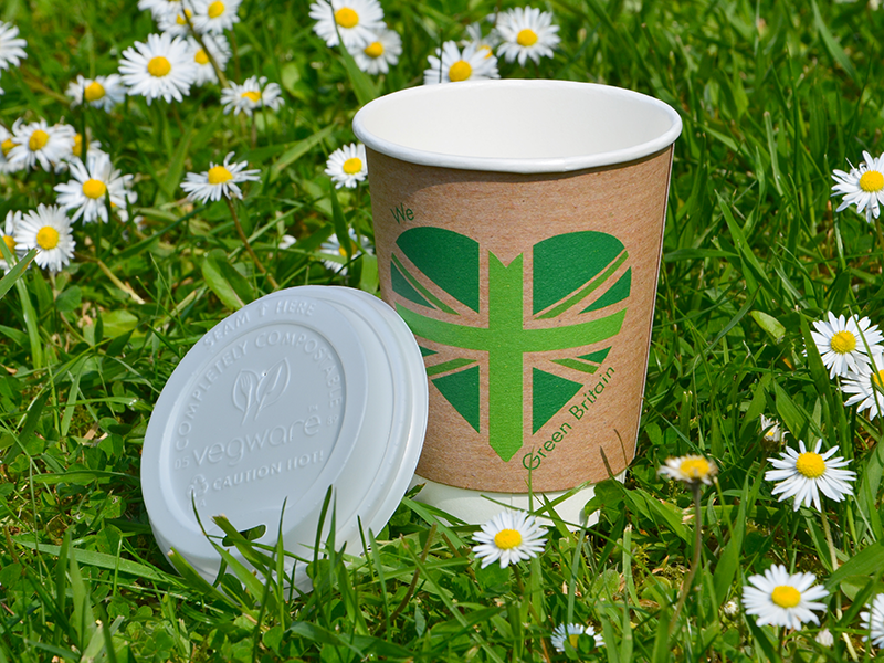 Vegware Revamp Green Britain Compostable Cups
